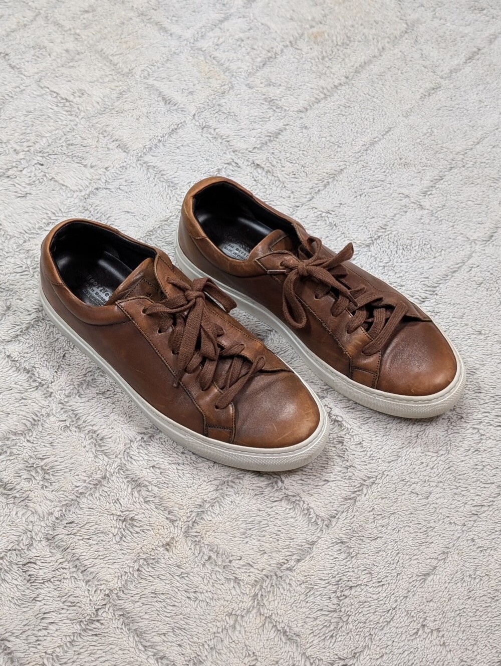 To Boot New York Adam Derrick Shoes Mens 9.5 Brown Sierra Leather Sneakers